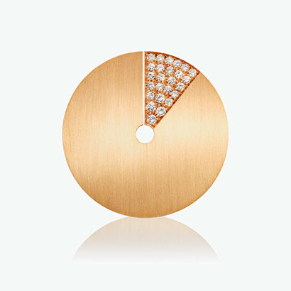 Brosche aus 18 Karat Rotgold mit Brillanten