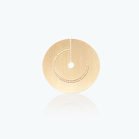 Brosche aus 18 Karat Gelbgold mit Brillanten