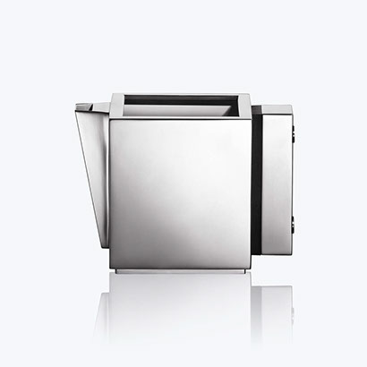 Milchkännchen Kubus, Sterling Silber und Ebenholz