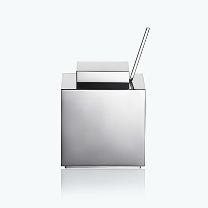 Zuckerdose Kubus, Sterling Silber und Ebenholz