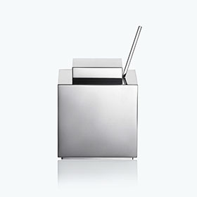 Zuckerdose Kubus, Sterling Silber und Ebenholz